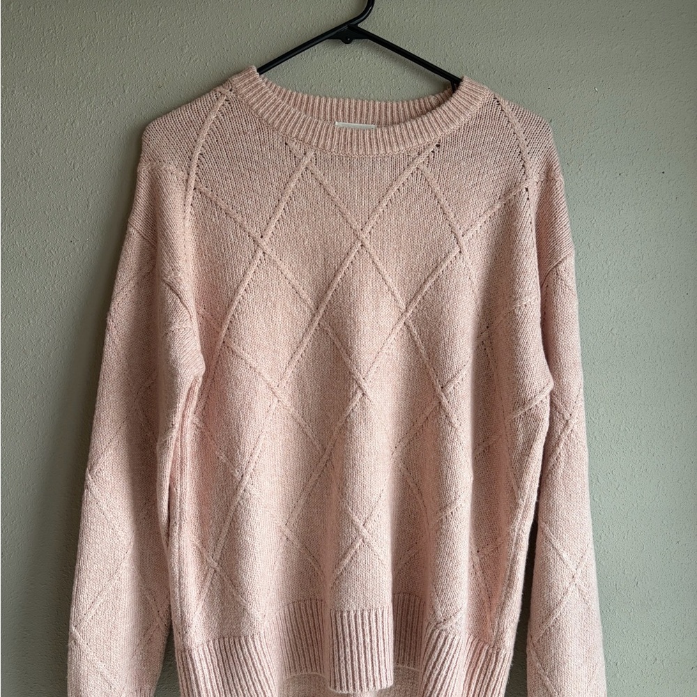 Caslon Blush Diamond Knit Sweater